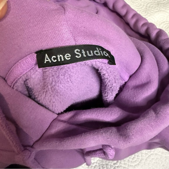 Acne Purple hoodie Cozy Cotton - Picture 5 of 9